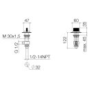 Dornbracht 20006705-99 Seitenventil , rechtsschlie&szlig;end CL.1