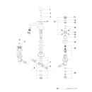DORNBRACHT 20700360-28 Waschtisch-Dreilochbatterie mit Ablaufgarnitur MADISON Messing geb&uuml;rstet (23kt Gold) 20700360