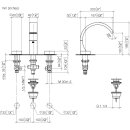 DORNBRACHT 20713811-36 Waschtisch-Dreilochbatterie mit Ablaufgarnitur CYO Platin / Platin geb&uuml;rstet 20713811