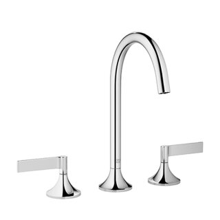 DORNBRACHT 20713819-28 Waschtisch-Dreilochbatterie mit Ablaufgarnitur VAIA Messing gebürstet (23kt Gold) 20713819