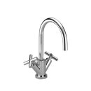 DORNBRACHT 22513892-28 Waschtisch-Einlochbatterie mit Ablaufgarnitur TARA Messing geb&uuml;rstet (23kt Gold) 22513892