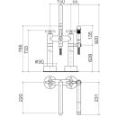 Dornbracht 25943892-28 Wannen-2-Lochbatt. Tara.