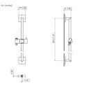 DORNBRACHT 26413980-08 Duschgarnitur ohne Handbrause SERIENSPEZIFISCH Platin 26413980