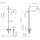 DORNBRACHT 26632360-99 Shower Pipe mit Brausebatterie ohne Handbrause MADISON Dark Platinum geb&uuml;rstet 26632360