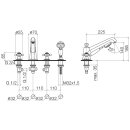 Dornbracht 27502360-99 Wannen-Vierlochbatt. Madison