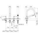 Dornbracht 27512882-99 Wannen-Vierlochbatt. Tara.