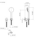 DORNBRACHT 27803892-28 Schlauchbrausegarnitur mit Einzelrosetten TARA Messing geb&uuml;rstet (23kt Gold) 27803892