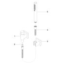 DORNBRACHT 27809985-08 Schlauchbrausegarnitur mit Einzelrosetten mit Mengenregulierung SERIENSPEZIFISCH Platin 27809985