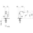 Dornbracht 33600782-08 Bidet-EHM mit Ablaufgarnitur MEM