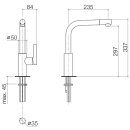 Dornbracht 33826790-28 Einhebelmischer f&uuml;r Sp&uuml;lbrause Elio