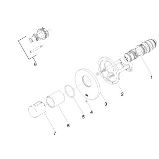 DORNBRACHT 36503979-99 UP-Thermostat ohne Mengenregulierung SERIENSPEZIFISCH Dark Platinum gebürstet 36503979