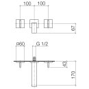 Dornbracht 36707782-28 WT-Wandbatt. ohne Ablaufgarnitur MEM