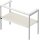 DURAVIT WT454103939 Metallkonsole bodenst. White Tulip