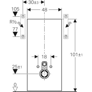 Geberit 131022JV5 Monolith Sanitärmodul für Wand-WC