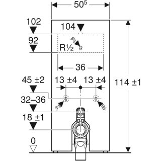 Geberit 131033JK5 Monolith Sanitärmodul für Stand-WC