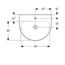 Geberit 500369018 Renova Waschtisch, 55x45cm