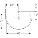 Geberit 500372011 Renova Waschtisch, 65x50cm