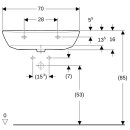 Geberit 500373018 Renova Waschtisch, 70x52cm