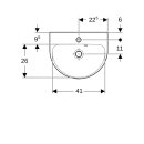 Geberit 500375018 Lavabo Renova, 45x36 cm
