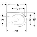 Geberit 500377011 Renova Compact WWC Tiefsp&uuml;ler