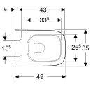 Geberit 500379011 Smyle Square WWC Tiefsp&uuml;ler