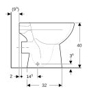 Geberit 500480002 Renova Stand-WC Tiefsp&uuml;ler, Abg.horiz