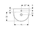 Geberit 500494011 Renova Handwaschbecken, 45x36cm