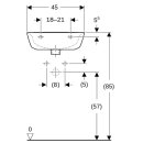 Geberit 500497011 Renova Handwaschbecken, 45x36cm