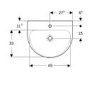 Geberit 500578018 Renova Waschtisch, 55x45cm