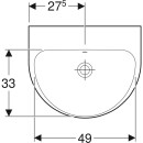 Geberit 500579011 Renova Waschtisch, 55x45cm