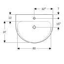 Geberit 500662018 Renova Waschtisch, 65x50cm