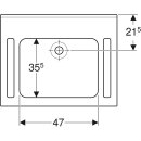 Geberit 500666014 Publica WT, eckiges Design, m. Auss.