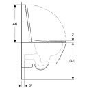 Geberit 500683002 Smyle Square Set Wand-WC mit WC-Sitz