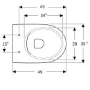Geberit 500798001 Renova Stand-WC Tiefsp&uuml;ler, Abg.horiz