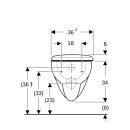 Geberit 500802001 Renova Set Wand-WC mit WC-Sitz