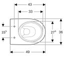 Geberit 500810012 Renova Stand-WC Tiefsp&uuml;ler, Abg.horiz