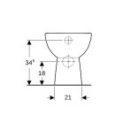 Geberit 500810012 Renova Stand-WC Tiefsp&uuml;ler, Abg.horiz