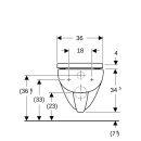 Geberit 500817001 Renova Plan Set Wand-WC mit WC-Sitz