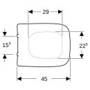 Geberit 500832001 Renova Plan WC-Sitz, eckiges Design