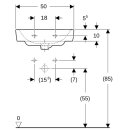 Geberit 501629008 Renova Plan Handwaschbecken, 50x38cm