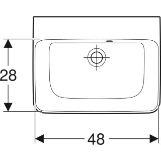 Geberit 501630001 Renova Plan Handwaschbecken, 50x38cm