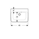 Geberit 501630001 Renova Plan Handwaschbecken, 50x38cm