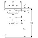 Geberit 501630001 Renova Plan Handwaschbecken, 50x38cm