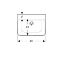 Geberit 501631008 Renova Plan Handwaschbecken, 50x38cm