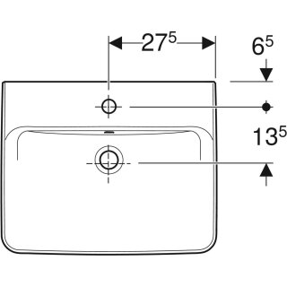 Geberit 501632001 Renova Plan Waschtisch, 55x44cm