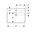 Geberit 501632008 Renova Plan Waschtisch, 55x44cm