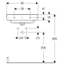 Geberit 501632008 Renova Plan Waschtisch, 55x44cm