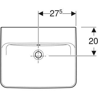 Geberit 501634001 Renova Plan Waschtisch, 55x44cm