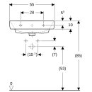 Geberit 501634008 Renova Plan Waschtisch, 55x44cm