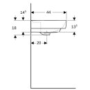 Geberit 501635008 Renova Plan Waschtisch, 55x44cm